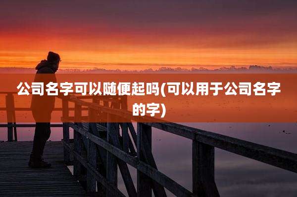 公司名字可以随便起吗(可以用于公司名字的字)