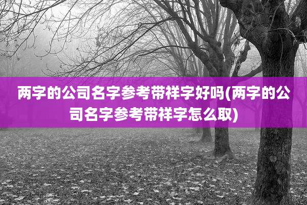 两字的公司名字参考带祥字好吗(两字的公司名字参考带祥字怎么取)
