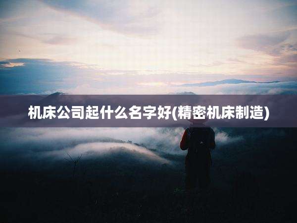 机床公司起什么名字好(精密机床制造)