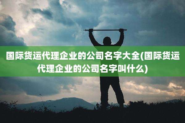 国际货运代理企业的公司名字大全(国际货运代理企业的公司名字叫什么)