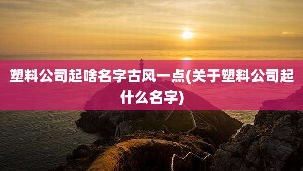 塑料公司起啥名字古风一点(关于塑料公司起什么名字)