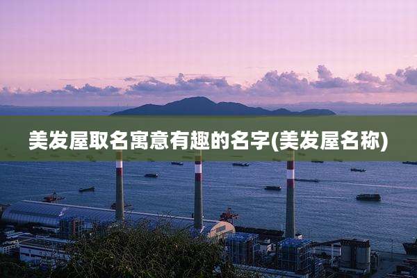 美发屋取名寓意有趣的名字(美发屋名称)