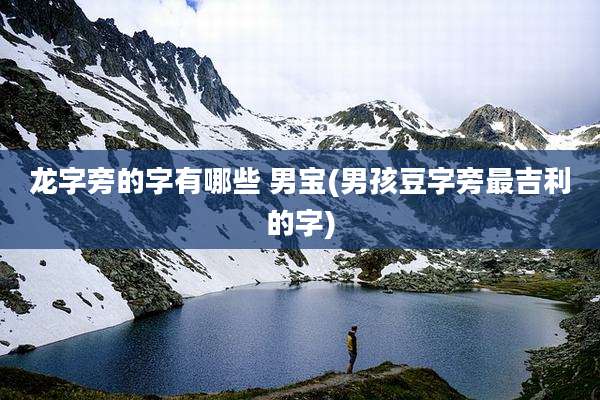 龙字旁的字有哪些 男宝(男孩豆字旁最吉利的字)