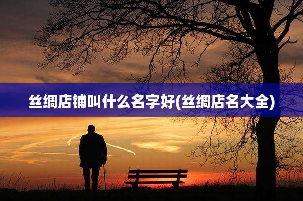 丝绸店铺叫什么名字好(丝绸店名大全)