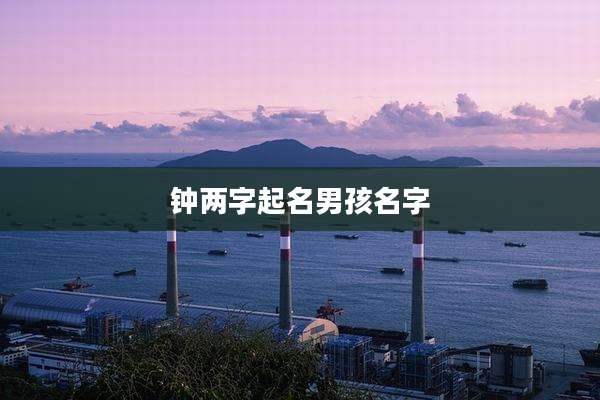 钟两字起名男孩名字