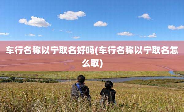 车行名称以宁取名好吗(车行名称以宁取名怎么取)