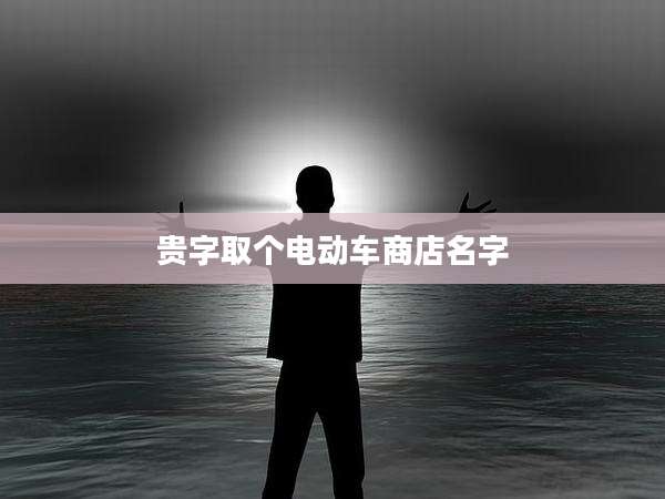 贵字取个电动车商店名字