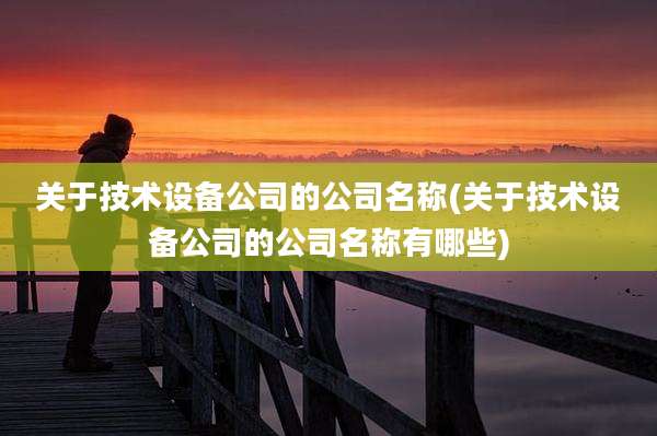 关于技术设备公司的公司名称(关于技术设备公司的公司名称有哪些)