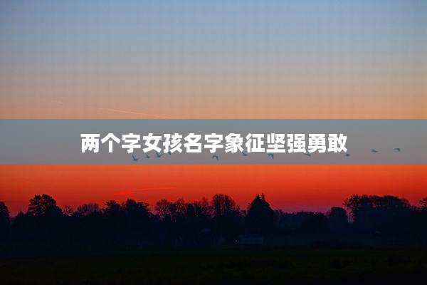 两个字女孩名字象征坚强勇敢