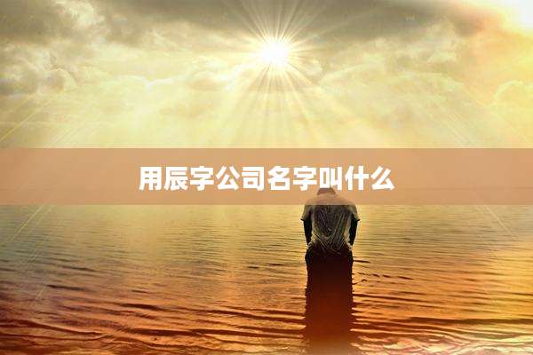 用辰字公司名字叫什么