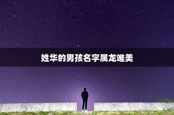 姓华的男孩名字属龙唯美
