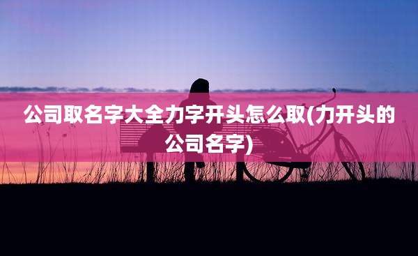 公司取名字大全力字开头怎么取(力开头的公司名字)