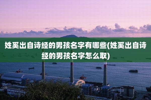 姓奚出自诗经的男孩名字有哪些(姓奚出自诗经的男孩名字怎么取)