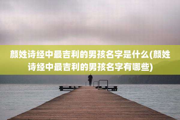 颜姓诗经中最吉利的男孩名字是什么(颜姓诗经中最吉利的男孩名字有哪些)
