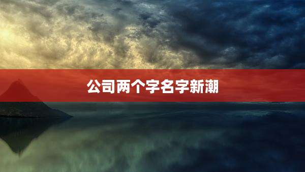 公司两个字名字新潮
