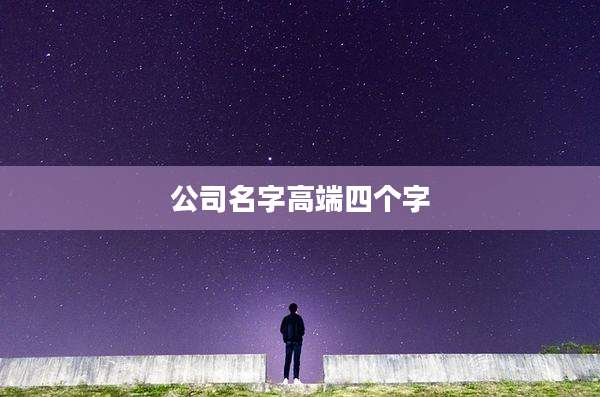 公司名字高端四个字