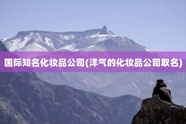 国际知名化妆品公司(洋气的化妆品公司取名)