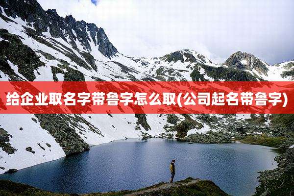 给企业取名字带鲁字怎么取(公司起名带鲁字)