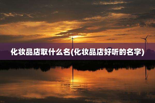 化妆品店取什么名(化妆品店好听的名字)