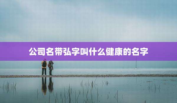 公司名带弘字叫什么健康的名字