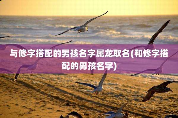 与修字搭配的男孩名字属龙取名(和修字搭配的男孩名字)