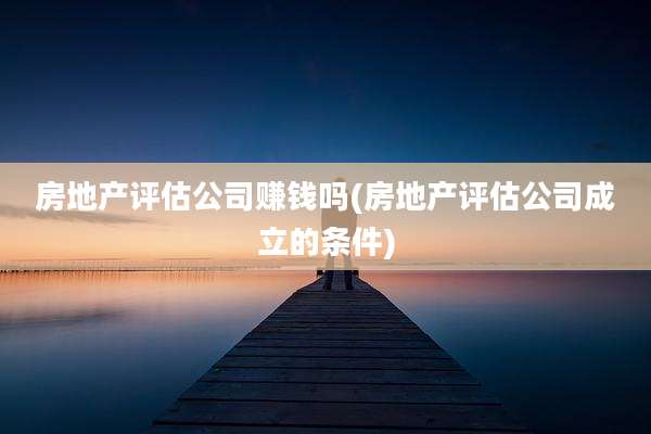 房地产评估公司赚钱吗(房地产评估公司成立的条件)