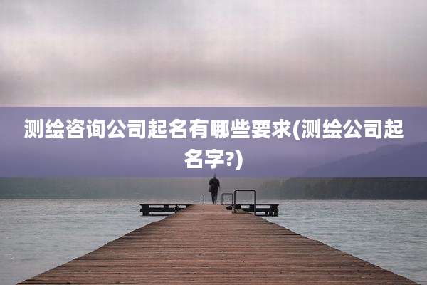 测绘咨询公司起名有哪些要求(测绘公司起名字?)