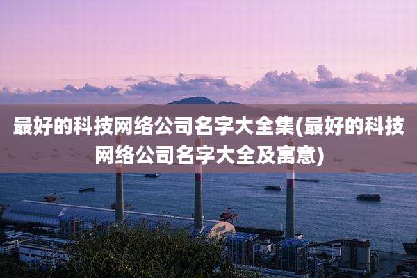 最好的科技网络公司名字大全集(最好的科技网络公司名字大全及寓意)