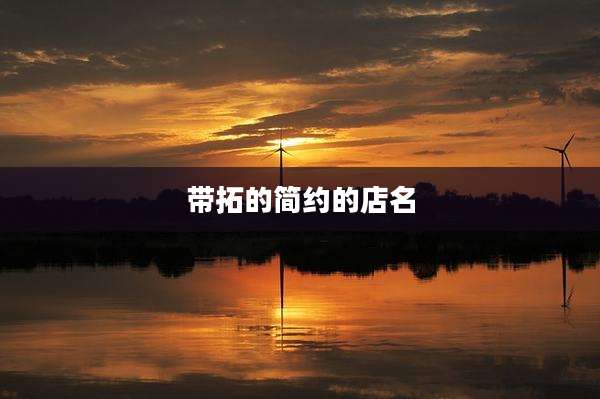 带拓的简约的店名