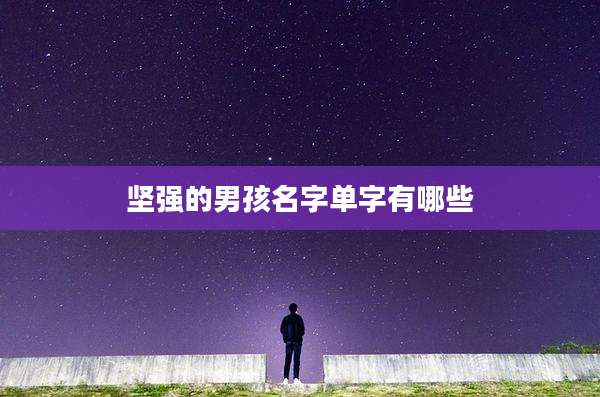 坚强的男孩名字单字有哪些