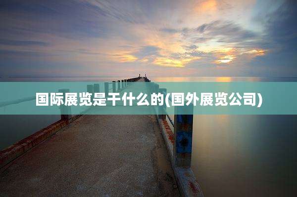 国际展览是干什么的(国外展览公司)