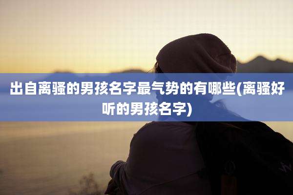 出自离骚的男孩名字最气势的有哪些(离骚好听的男孩名字)