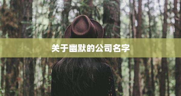 关于幽默的公司名字