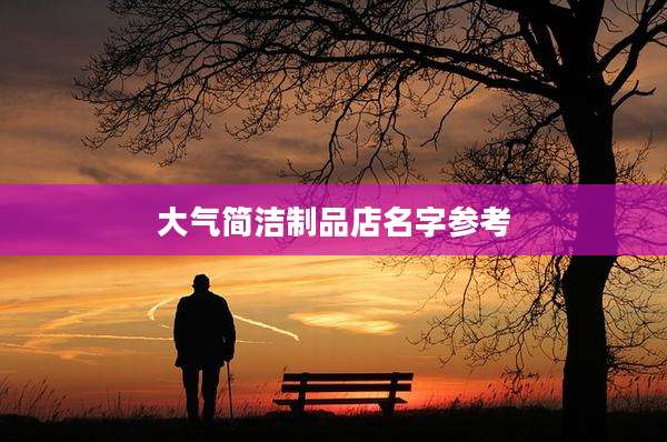 大气简洁制品店名字参考