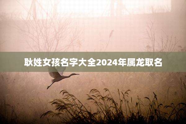 耿姓女孩名字大全2024年属龙取名