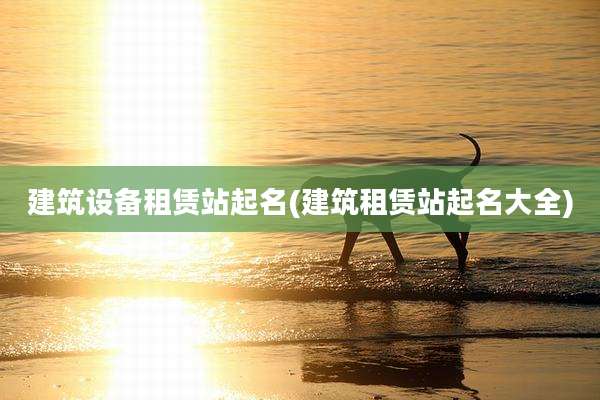 建筑设备租赁站起名(建筑租赁站起名大全)