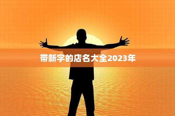 带新字的店名大全2023年