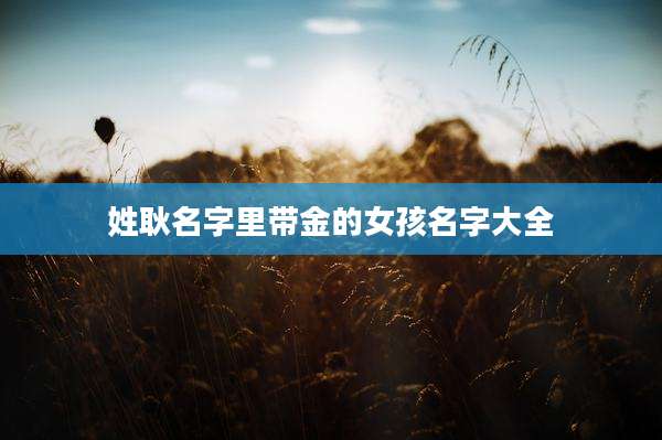 姓耿名字里带金的女孩名字大全