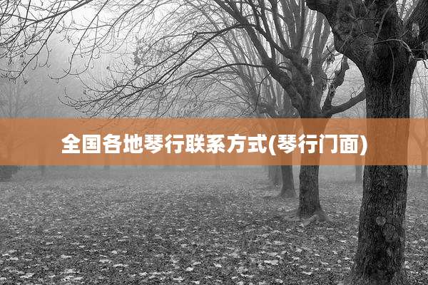 全国各地琴行联系方式(琴行门面)
