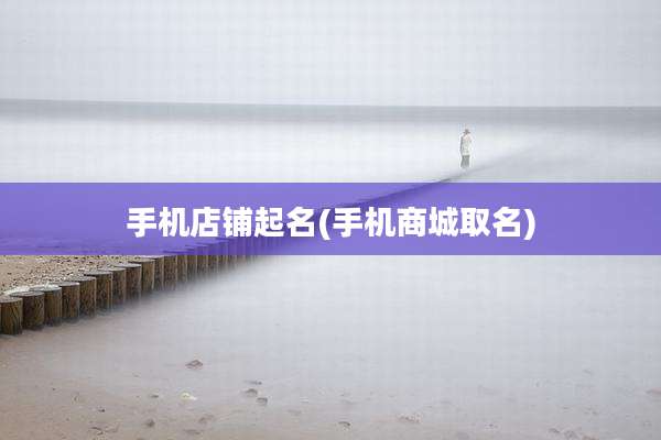 手机店铺起名(手机商城取名)