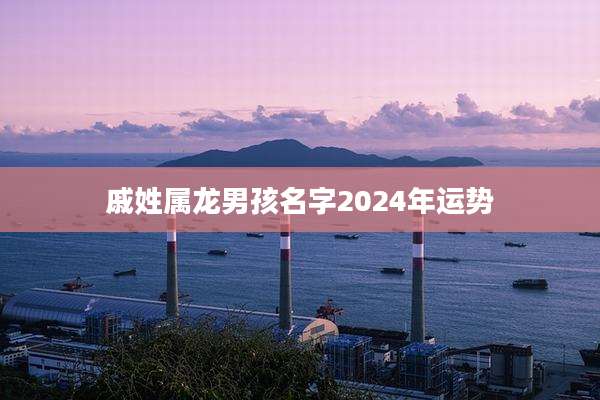 戚姓属龙男孩名字2024年运势