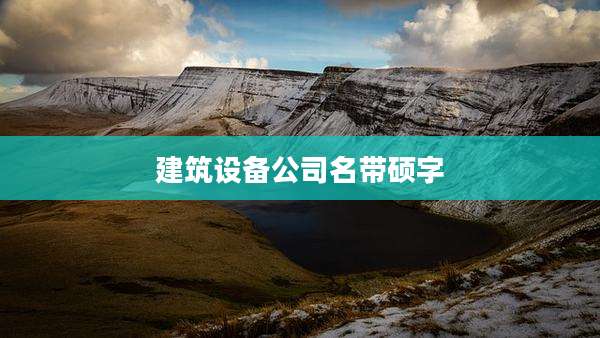 建筑设备公司名带硕字