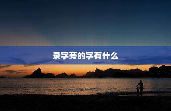 录字旁的字有什么