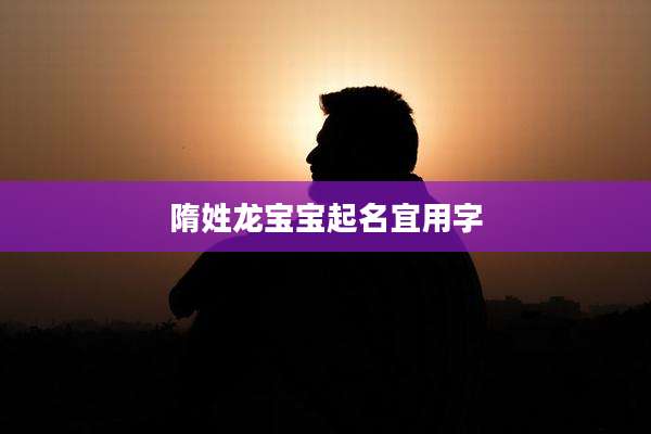隋姓龙宝宝起名宜用字