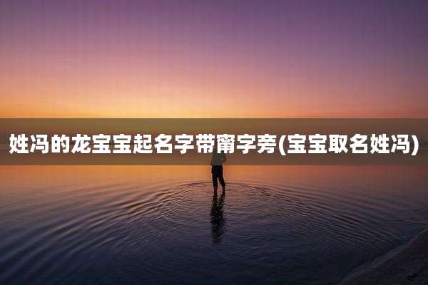 姓冯的龙宝宝起名字带甯字旁(宝宝取名姓冯)
