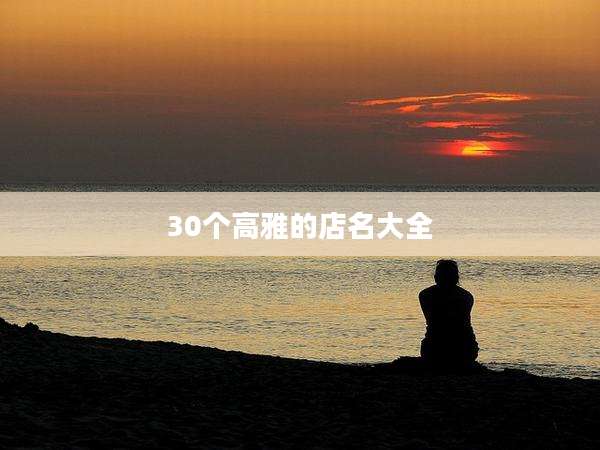 30个高雅的店名大全