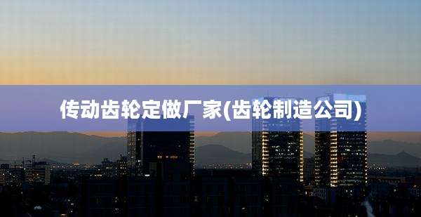 传动齿轮定做厂家(齿轮制造公司)