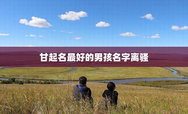 甘起名最好的男孩名字离骚