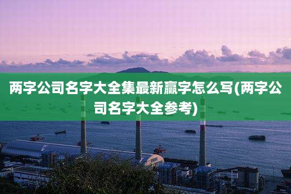 两字公司名字大全集最新赢字怎么写(两字公司名字大全参考)