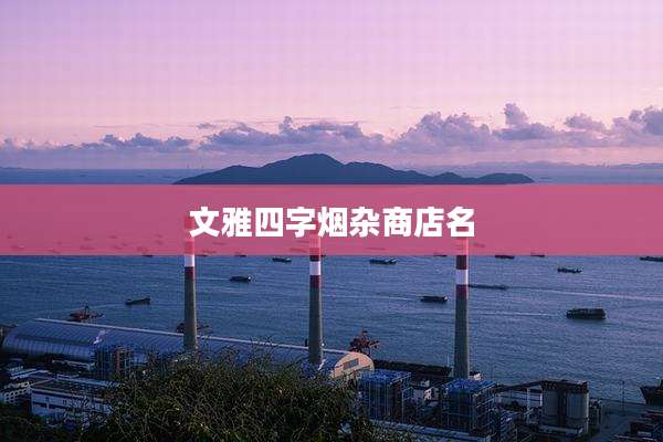 文雅四字烟杂商店名
